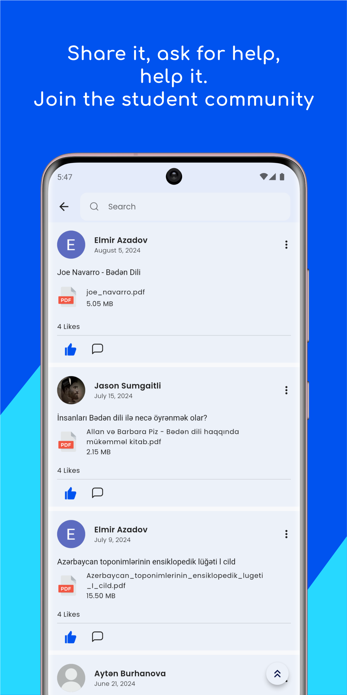 Postbook community feed
