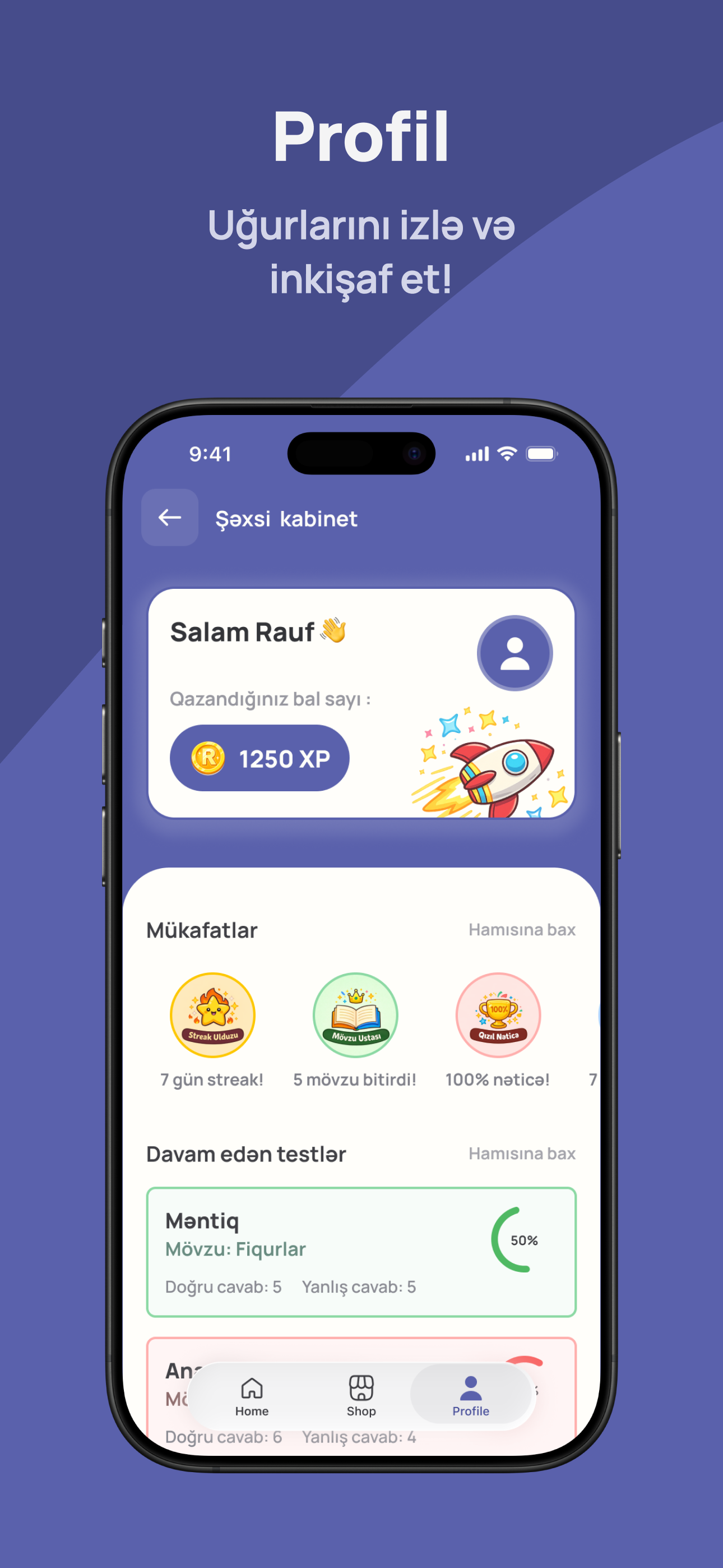 Rikky quiz results screen